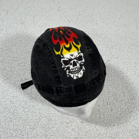 Scorching Flame Biker Headwrap 100% Cotton Doo Rag Bandana Skull Cap Du Rag - Picture 3 of 5